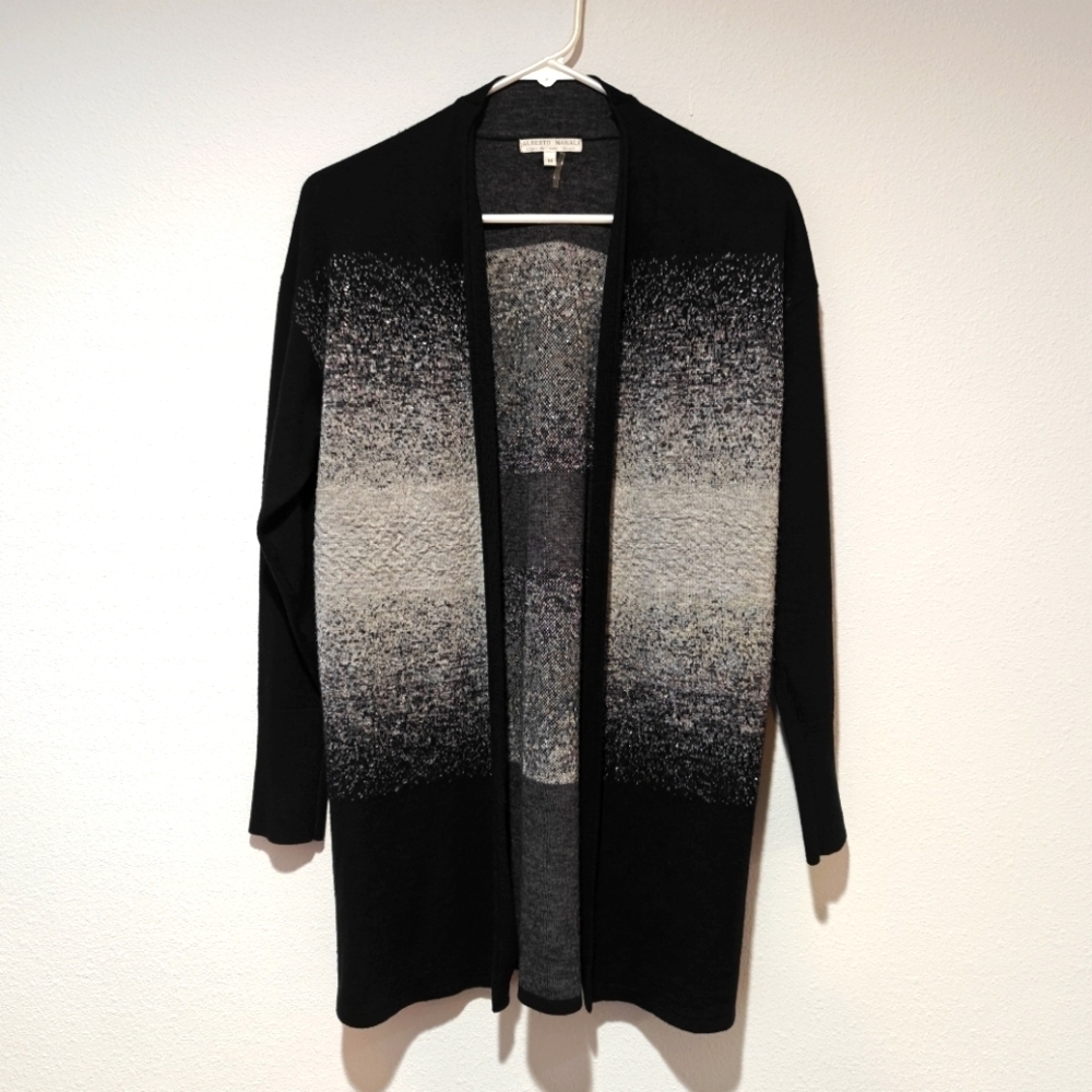 Wool Alberto Makali Long Cardigan Medium Gradient Ombre Office Siren Business